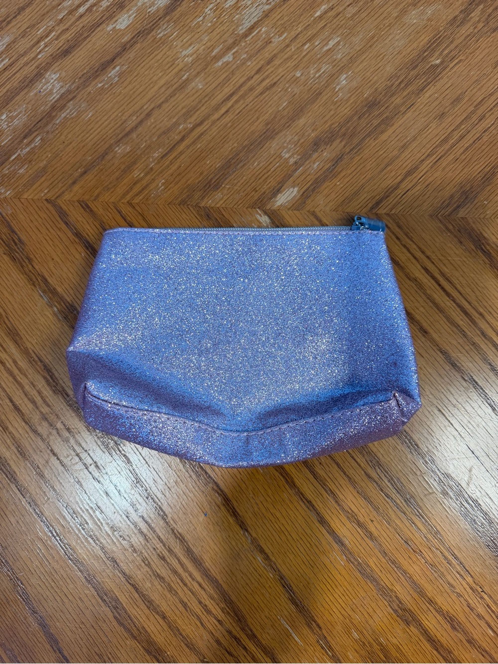 Glitter Zip Pouch Cosmetic Bag - Blue